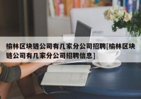 榆林区块链公司有几家分公司招聘[榆林区块链公司有几家分公司招聘信息]